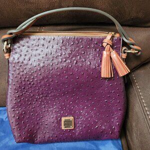 Dooney & Bourke - Ostrich Twist Strap Hobo - PLUM - Rare Color - NEW